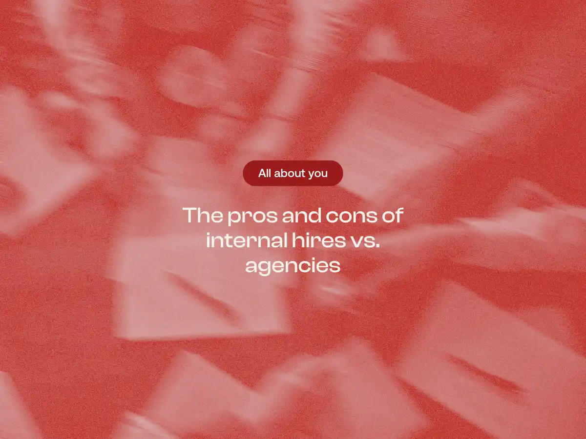 An overhead view of a desk scattered with papers and a pen, with a colour tint and motion blur that is characteristic of Refuel Creative's brand imagery. Text overlay says: 